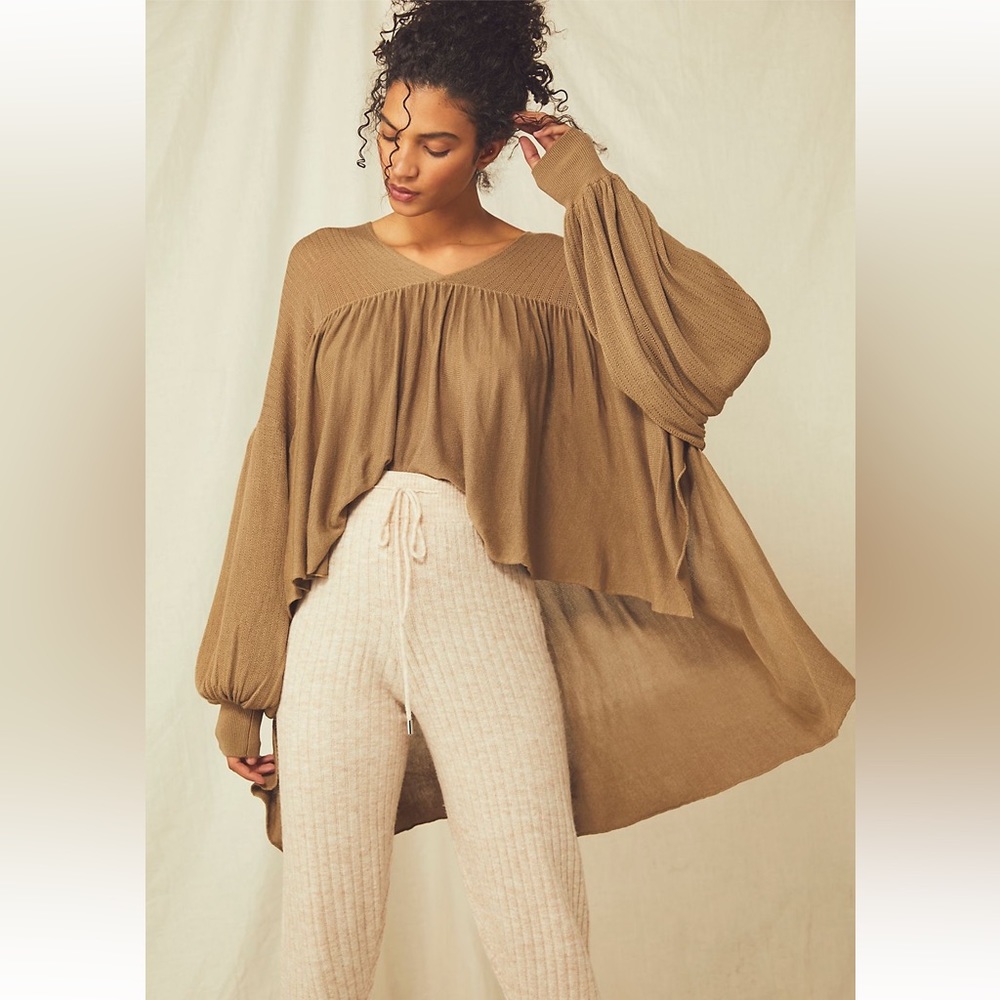 Free People Mykonos V neck sweater